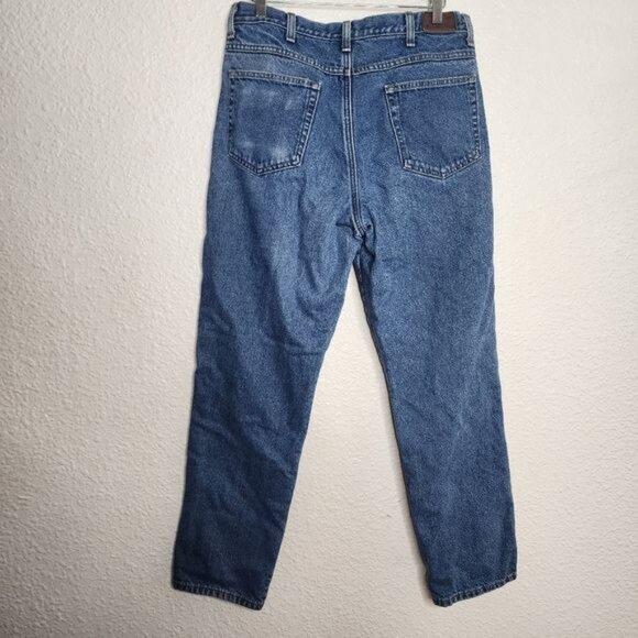 L.L. Bean Double L Flannel Lined Clasic Fit Jeans Men's Size 34x32 - Picture 6 of 9